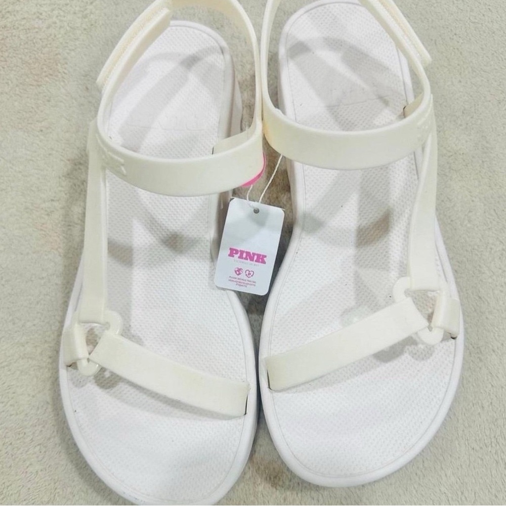 VICTORIA'S SECRET POLYVINYL STRAPPY SANDALS SIZE M 7/8 US